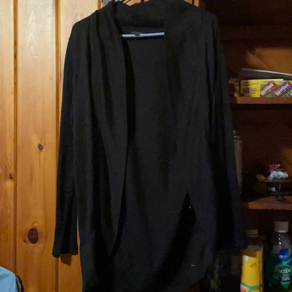 Long sleeve black cover up